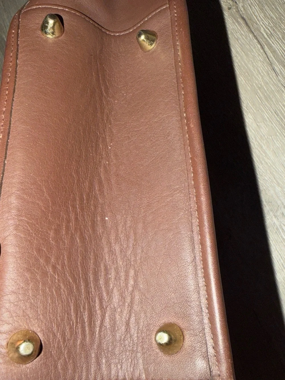 Classic Brown Leather COACH Janice Crossbody Bag